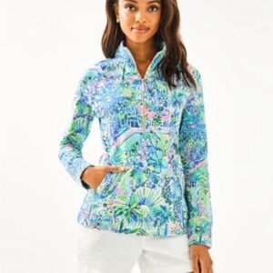 Lilly Pulitzer Tropical Print Zip-Up Jacket